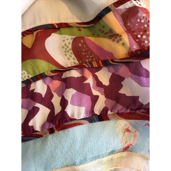 JOHNNY WAS SILK Printed MAXI SKIRT MEDIUM Vintage - Picture 4 of 4